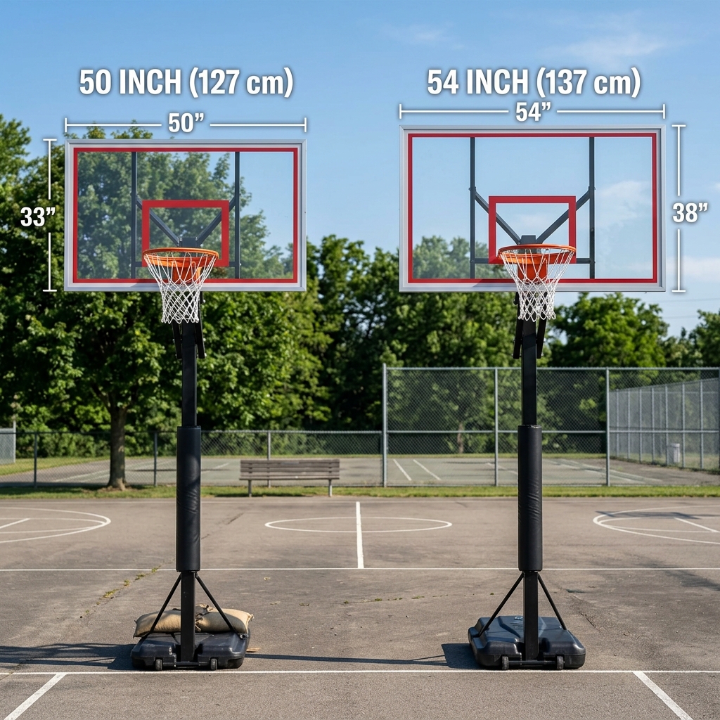 50 vs 54 Inch Basketball Backboard: Which Size Is Right for Your Driveway?